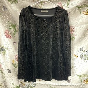 🐉🐉🐉 Velvet Snake Print Blouse